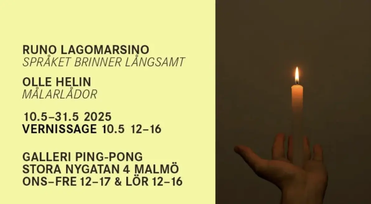 "Språket brinner långsamt" och "Målarlådor"